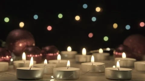 Christmas candles Video stock 167611582