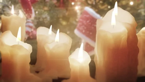 Christmas Candles Stock Footage 286177848