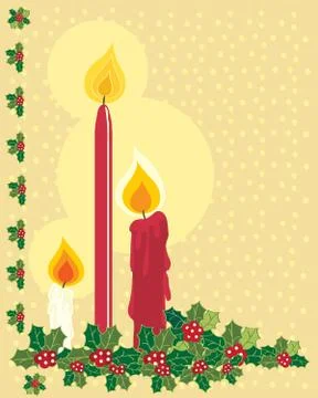 Christmas candles Stock Illustration