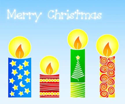 Christmas candles Stock Illustration