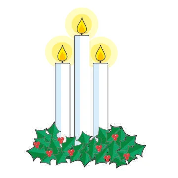 Christmas Candles Stock Illustration