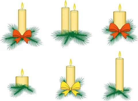 Christmas candles Stock Illustration