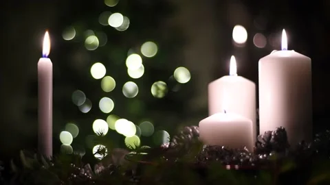 Christmas candles - loopable Stock Footage 145187784