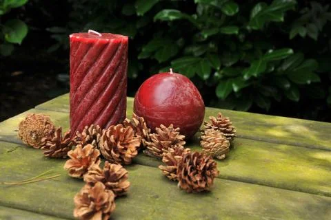 Christmas candles Foto stock