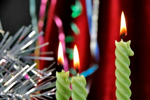 Christmas candles Stock Photos