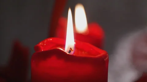 Christmas candles shining Stock Footage 35969873