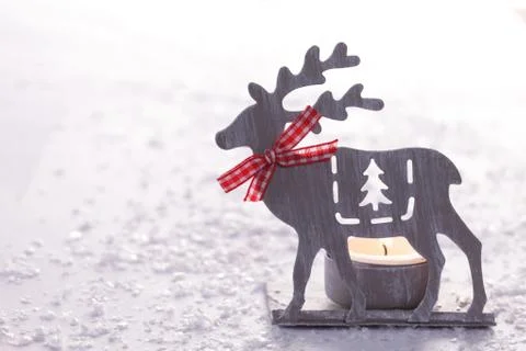 Christmas candlestick Stock Photos