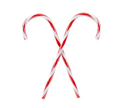 Christmas candy cane, 3D rendering Illustrazione stock
