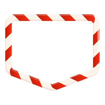 Christmas candy cane border creating empty frame Stock Illustration