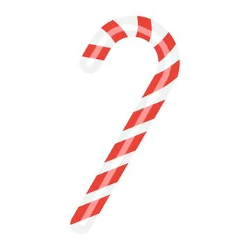 Christmas candy cane flat icon, New year Stock Illustration