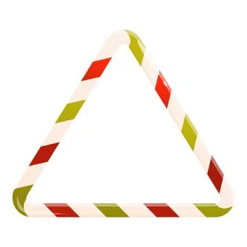 Christmas candy cane forming triangle shape Stock Illustration