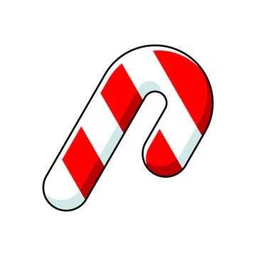 Christmas candy cane icon Stock Illustration