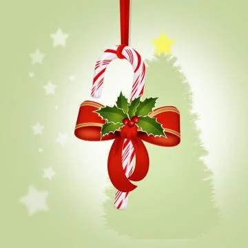 Christmas candy cane Stock Illustration