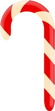 Christmas Candy Cane isolated, flat design Stock Illustration