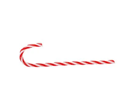 The Christmas candy cane isolated Stock Photos