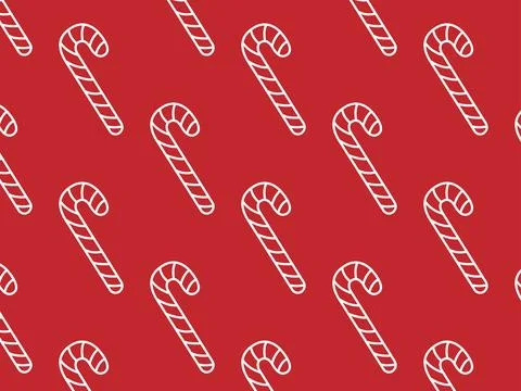 Christmas candy cane pattern. Vector Christmas illustration Stock Illustration