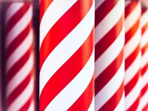 Christmas candy cane pattern Xmas holiday background Stock Photos