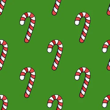 Christmas candy cane seamless pattern. Merry Xmas and Happy New Year background 스톡 일러스트