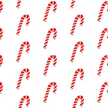 Christmas candy cane seamless pattern design. Hand drawn striped candy cane イラスト素材