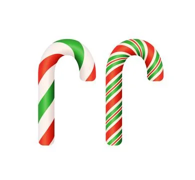 Christmas candy canes illustration. Vector illustration Illustrazione stock
