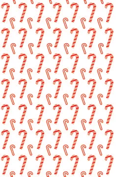 Christmas candy canes pattern Stock Illustration