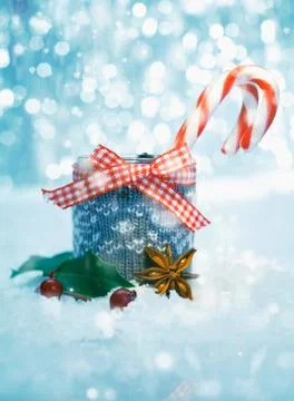 Christmas candy canes Stock Photos