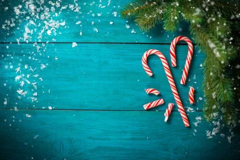 Christmas Candy Canes Stock Photos