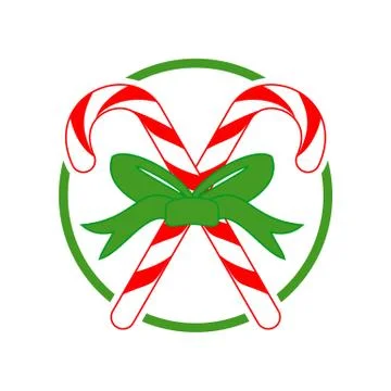 Christmas Candy Cross Gift Vector Illustration Stock Illustration