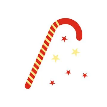 Christmas candy icon flat Stock Illustration