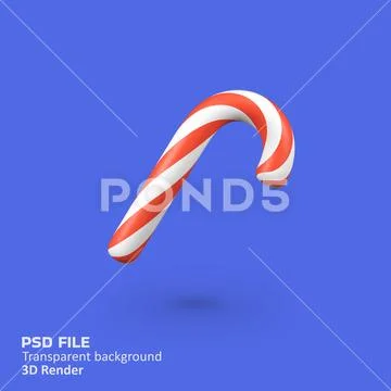 Christmas candy isolated 3d render icon illustration PSD 템플릿
