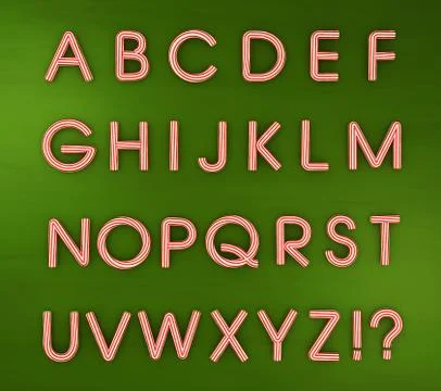 Christmas candy letters Stock Illustration
