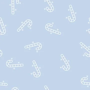 Christmas candy line seamless pattern Illustrazione stock