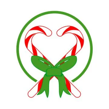 Christmas Candy Love Gift Vector Illustration Stock Illustration