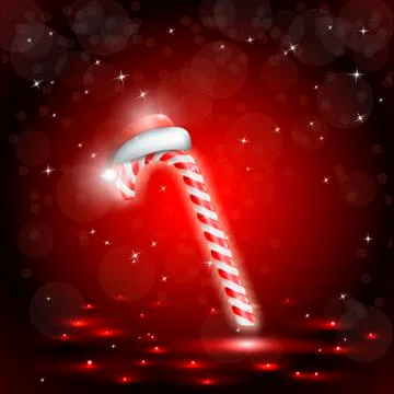 Christmas Candy with Santa Hat Stock-Illustration