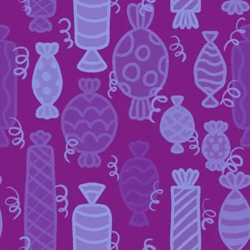 Christmas candy seamless pattern for new year wrapping paper and fabric Illustrazione stock