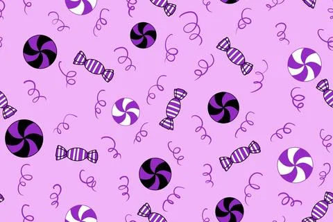 Christmas candy seamless sugar pattern for wrapping paper and fabrics Stock Illustration
