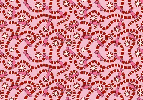 Christmas candy seamless sugar pattern for wrapping paper and fabrics and l.. 스톡 일러스트