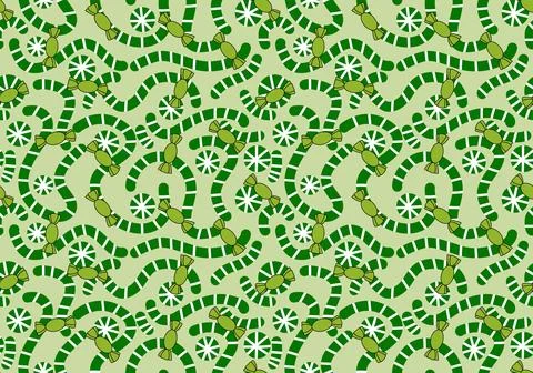 Christmas candy seamless sugar pattern for wrapping paper and fabrics and l.. Illustrazione stock