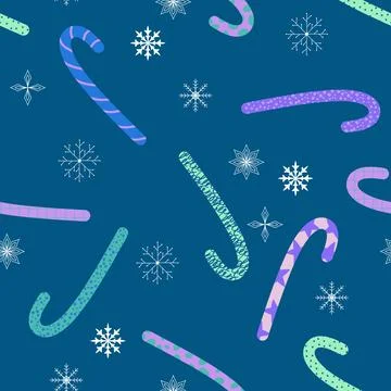 Christmas candy seamless sugar pattern for wrapping paper and fabrics and l.. Stock Illustration