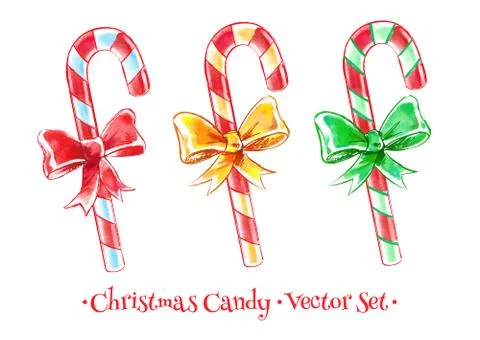 Christmas candy set Stock Illustration