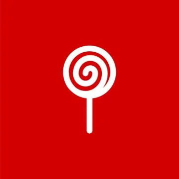 Christmas candy simple flat icon vector illustration Stock Illustration