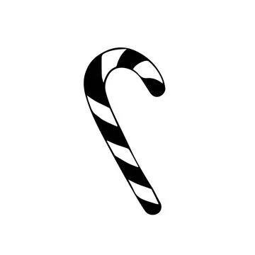 Christmas candy  sugar cane Stock Illustration