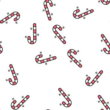 Christmas candy vector seamless pattern Illustrazione stock