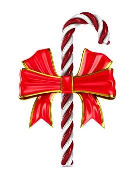 Christmas candy on white background. Isolated 3d image Stock Illustration