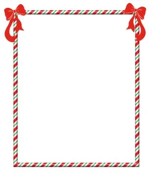 Christmas candycane frame Stock Illustration
