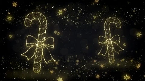Christmas Candycane Glitters Stock Footage 317910310
