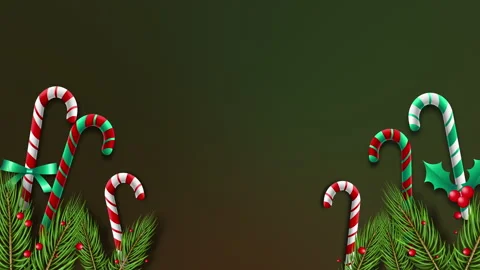 Christmas Candycanes 3D Frame Stock Footage 255789358