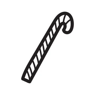 Christmas cane cane on white background Stockillustratie