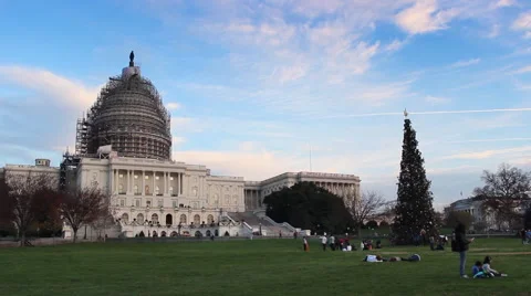 Christmas at the Capitol DC Stock Footage 58253806