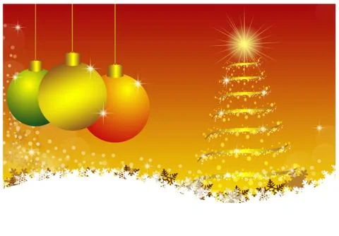 Christmas card background vector design Stock Illustration
